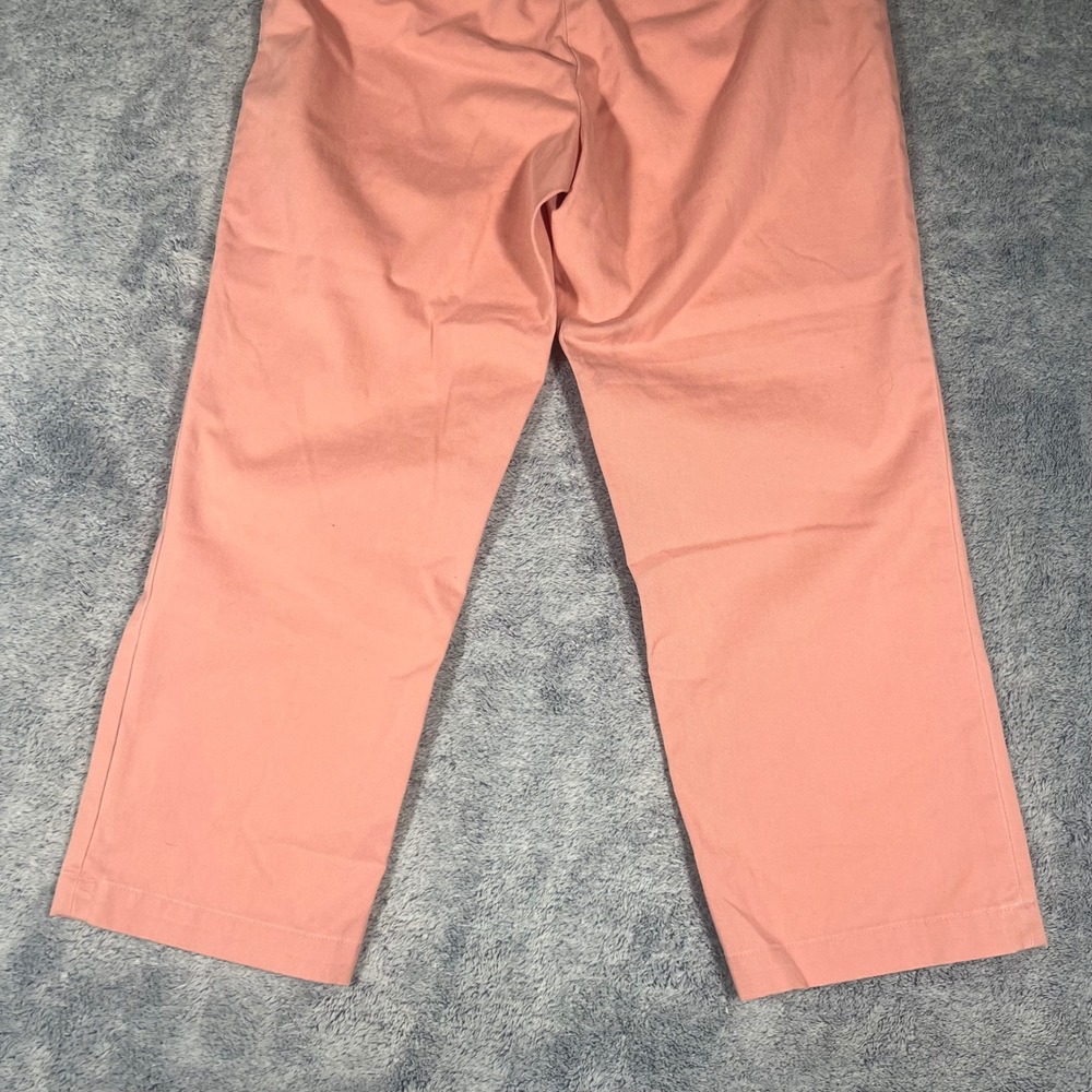 Vintage Banana Republic Premium Chinos Pink Wide Leg Cropped Cotton Pants Size 4 - Picture 12 of 15